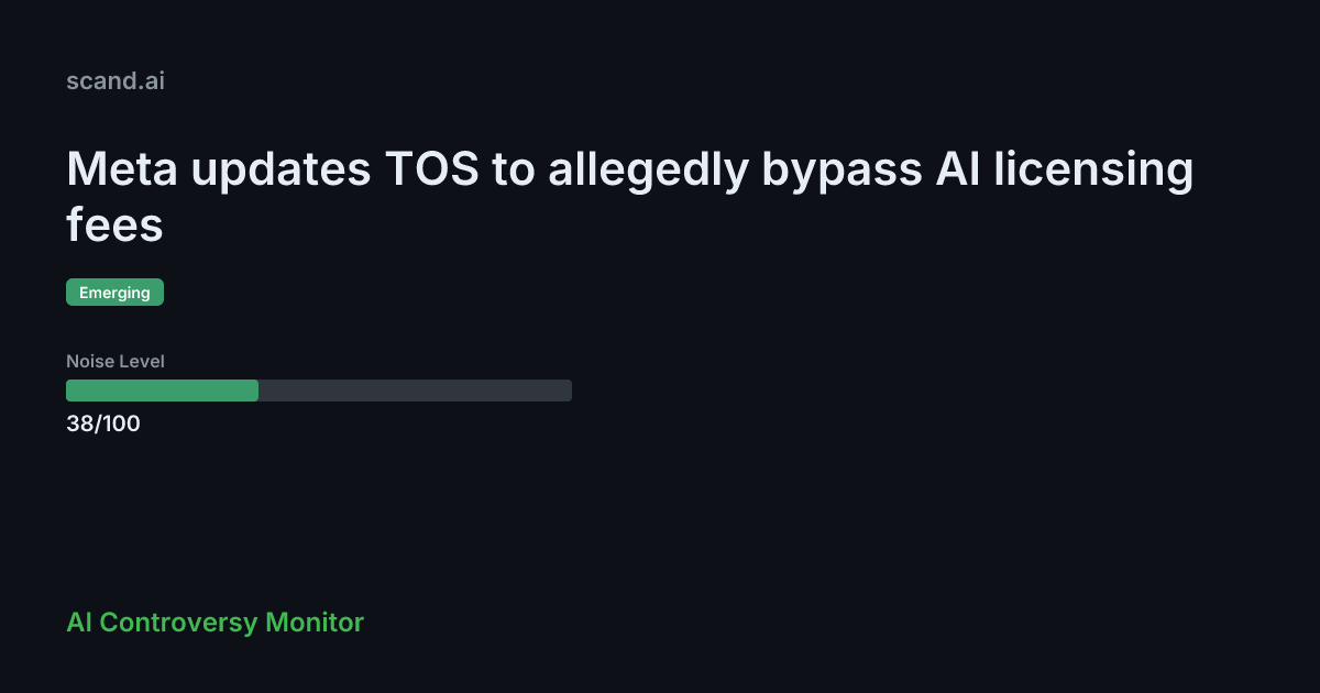 Meta updates TOS to allegedly bypass AI licensing fees — SCAND.Ai